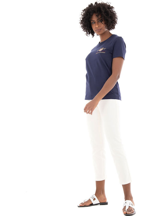 Brenda High Waist Women's Jean Trousers in Slim Fit Cloud Dancer