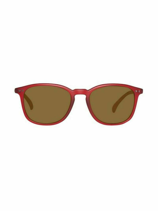 Benetton Men's Sunglasses with Burgundy Plastic Frame and Green Lens BE960S 06