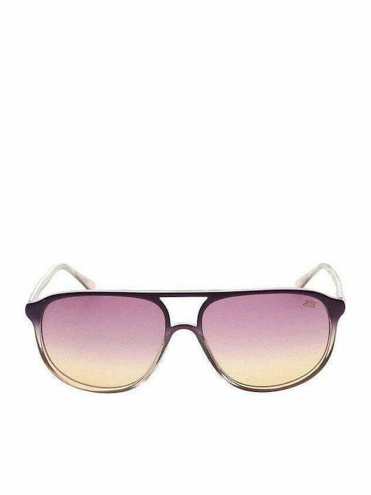 Lozza Unisex Sunglasses with Black Plastic Frame and Yellow Lens SL1872 0N76