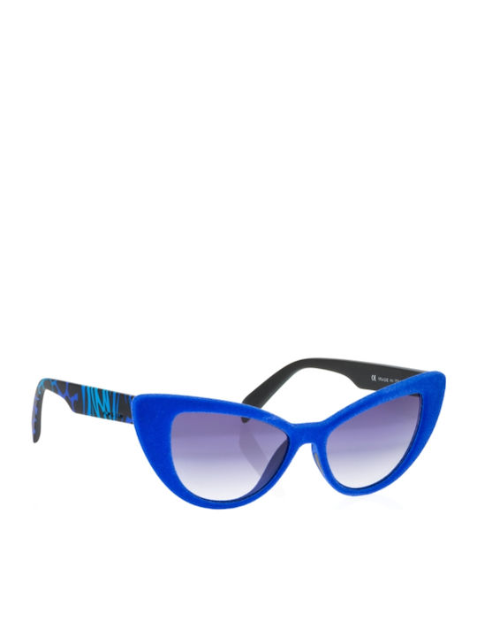 Italia Independent I-Plastik Women's Sunglasses with Blue Plastic Frame