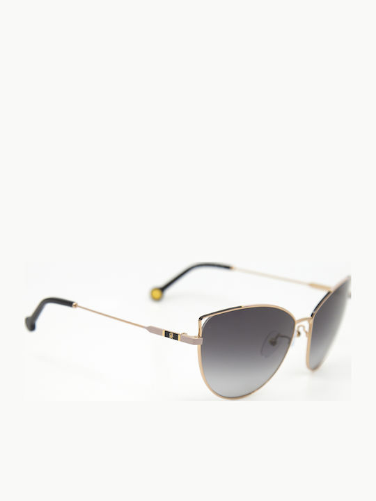 Carolina Herrera Women's Sunglasses with Gold Metal Frame SHE140 08FE