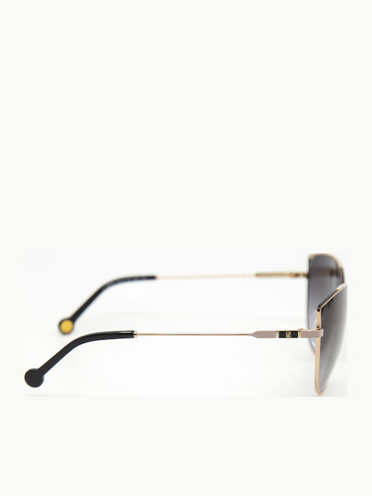 Carolina Herrera Women's Sunglasses with Gold Metal Frame SHE140 08FE