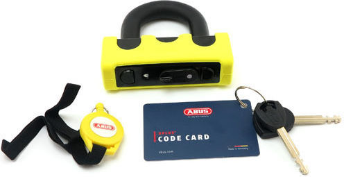 Abus Granit Power XS 67 Motorcycle Disc Brake Lock with 14mm Pin in Yellow
