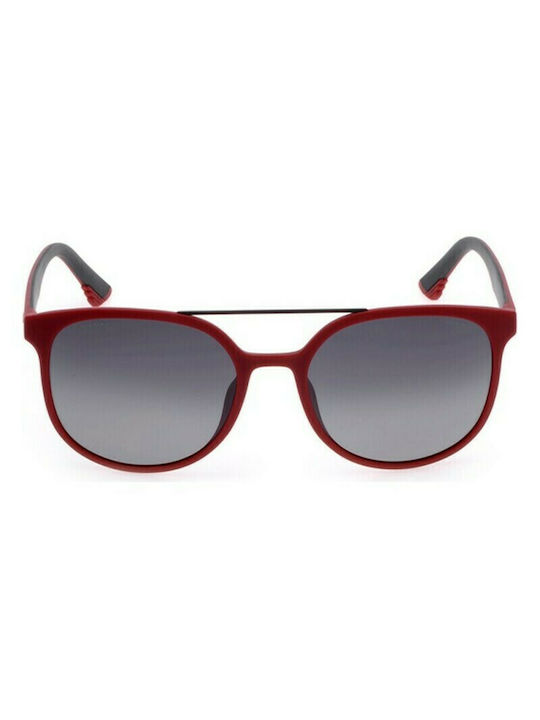 Police Men's Sunglasses with Burgundy Tartaruga Plastic Frame and Gray Lens SPL634 7L2P