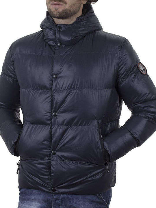 Χειμωνιάτικο Μπουφάν Puffer Navy Μπλε