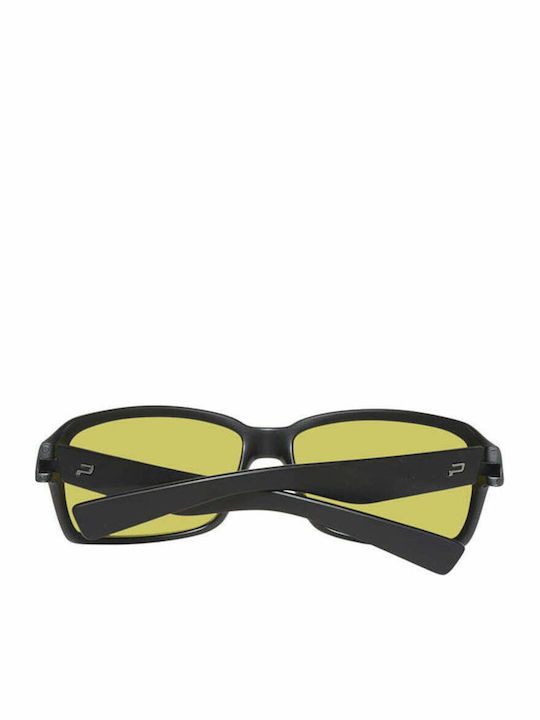 Polaroid Men's Sunglasses with Black Plastic Frame and Yellow Lens P7327-807