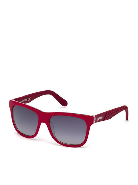 Just Cavalli Women's Sunglasses with Red Plastic Frame and Blue Gradient Lens JC648S 66C
