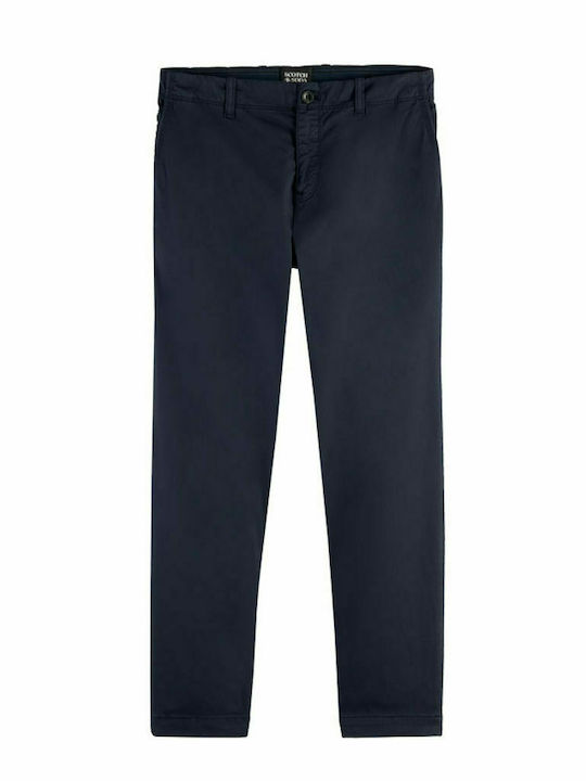 Fave Pantaloni Chino Elastic În Fit Regular Albastru Marin