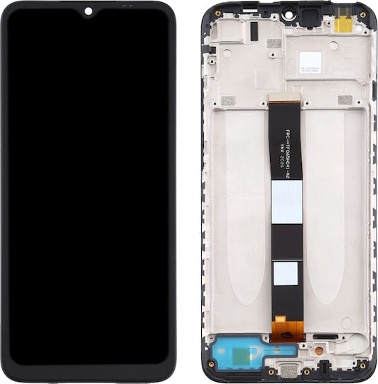 Екран със Сензорен Механизъм и Рамка за Redmi 9A/9C - Редми 9А/9С (Черен)