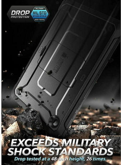 Supcase Unicorn Beetle Pro Flip Cover Ανθεκτική Μαύρη (Galaxy Tab A8)