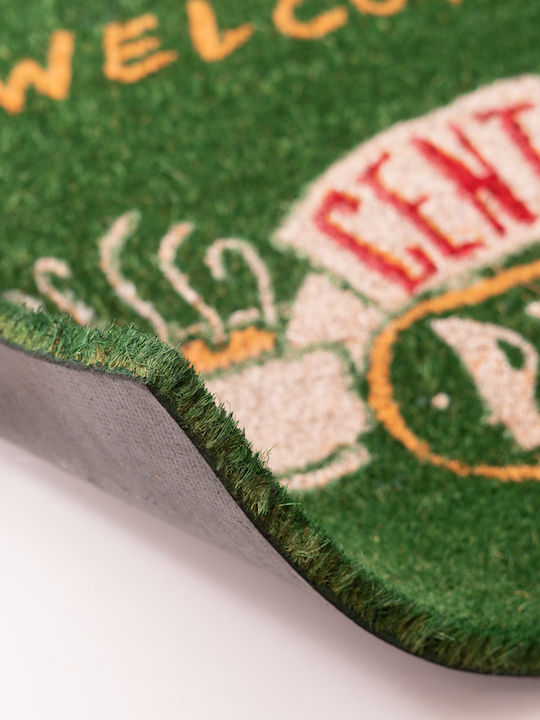 Grupo Erik Entrance Mat made of Coir with Anti-slip Backing Friends Central Perk Green 40x60cm