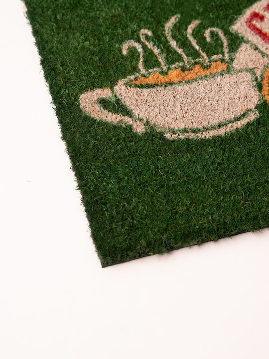 Grupo Erik Entrance Mat made of Coir with Anti-slip Backing Friends Central Perk Green 40x60cm