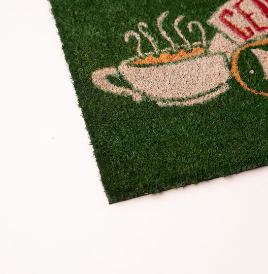 Grupo Erik Entrance Mat made of Coir with Anti-slip Backing Friends Central Perk Green 40x60cm