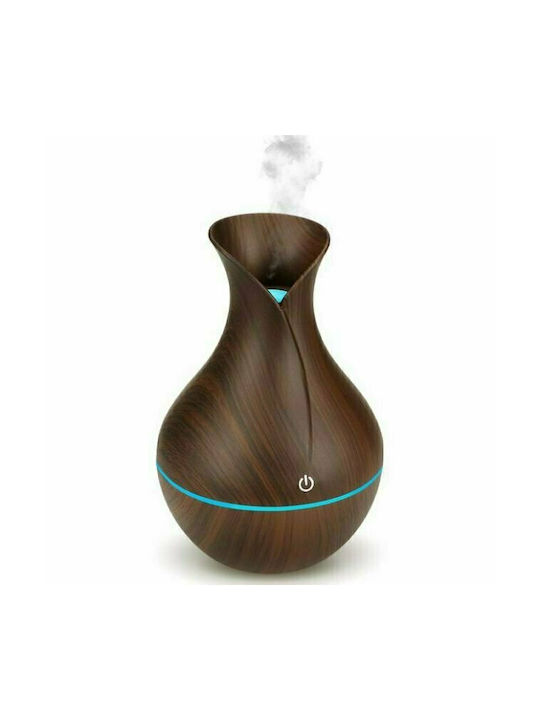 Led Ultrasonic Aromatherapy Diffuser KJR-036B with Timer Brown 130ml