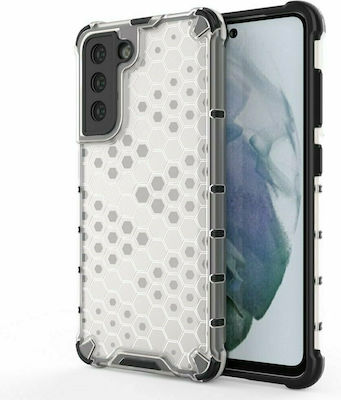 Hurtel Honeycomb Armor Plastic / Silicone Back Cover Durable Transparent (Galaxy S21 FE 5G)