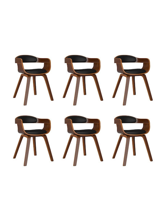 Stühle Speisesaal Black 6Stück 49x51x70cm