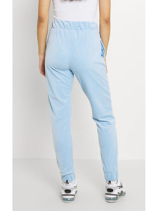 Pantaloni de Trening cu elastic Catifea Albastru deschis
