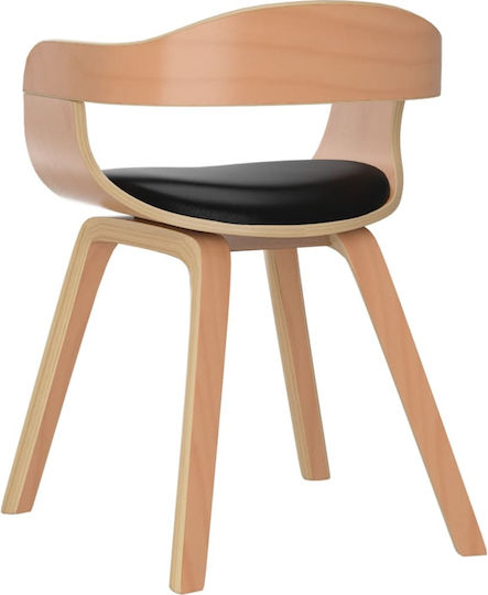 Dining Room Artificial Leather Armchair Black 49x51x70cm 2pcs