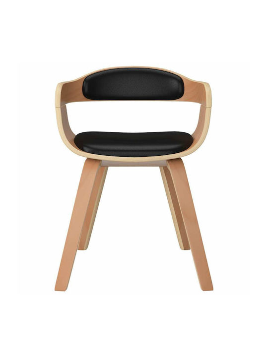 Dining Room Artificial Leather Armchair Black 49x51x70cm 2pcs
