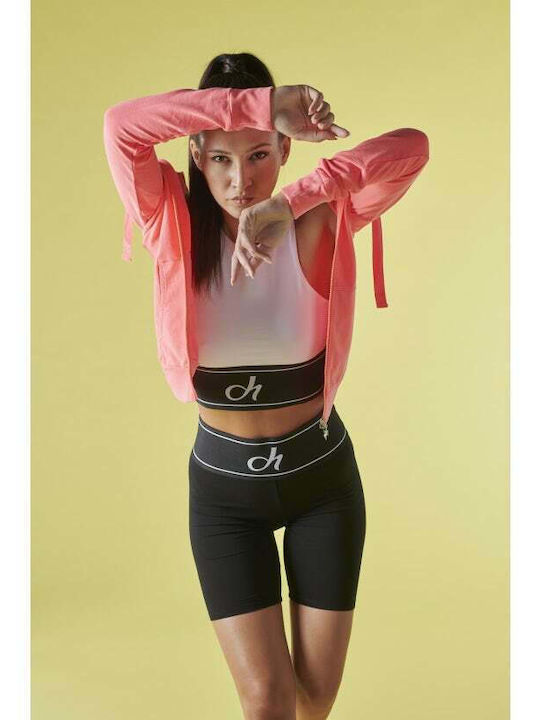 Schulung Frauen Fahrrad Leggings Hochgeschnitten Schwarz