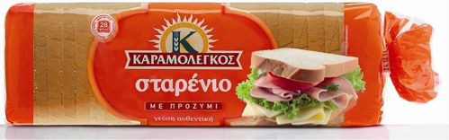 Καραμολέγκος Ψωμί του τοστ Σιταριού Φόρμα Τοστ Σταρένιο 680gr