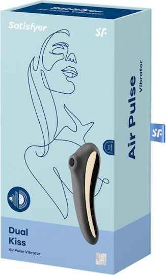 Satisfyer Dual Kiss Аспиратор Вагина с вибрация Black 1бр