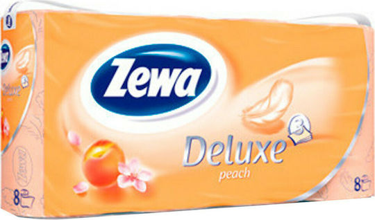Zewa Delux Peach 8 Rollen 3 Blätter 100gr