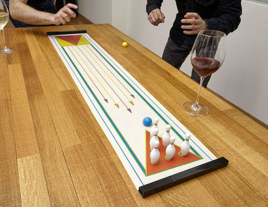 Kikkerland Joc de masă pinball din lemn Bowling