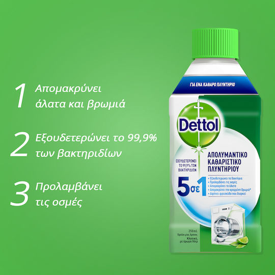 Dettol Disinfectant Disinfectant Liquid Washing Machine Cleaner Lime 250ml