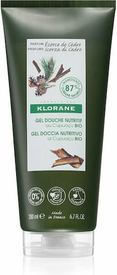 Klorane Gel Douche Cupuacu Bio Zeste Αφρόλουτρο σε Gel & Άρωμα Ξυλώδη 200ml