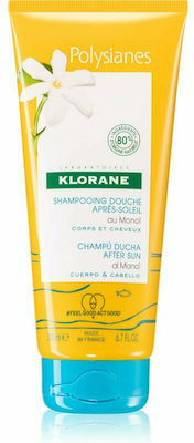 Klorane Polysianes Monoï Body & Hair After Sun Shower Shampoo 200ml