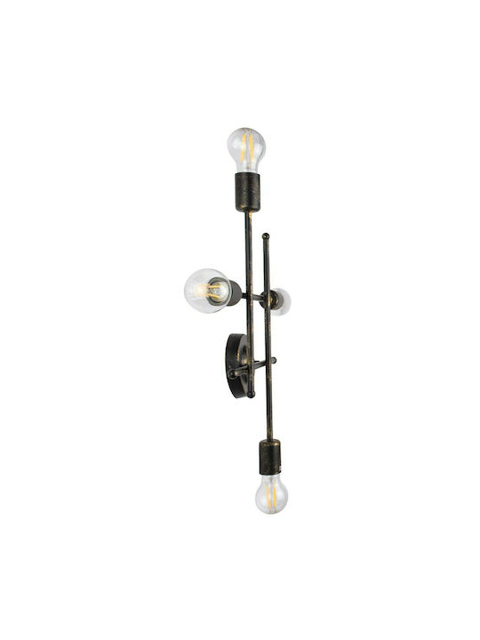 GloboStar Piping Industrial Wall Lamp with E27 Lamp Bulb Base Bronze 40.5x52cm