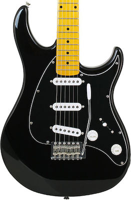 Peavey Raptor Custom Elektrische Gitarre mit Form Stratocaster und HSS Pickup-Anordnung Custom Black