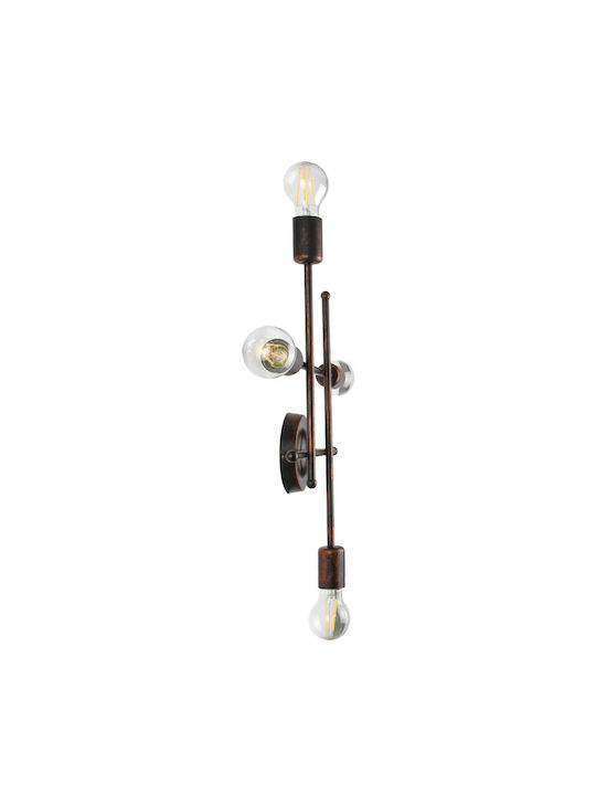 GloboStar Piping Industrial Wall Lamp Copper 40.5x52cm