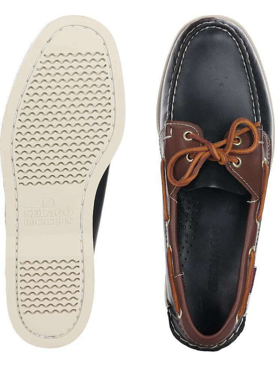Portland Δερμάτινα Ανδρικά Boat Shoes σε Καφέ Χρώμα