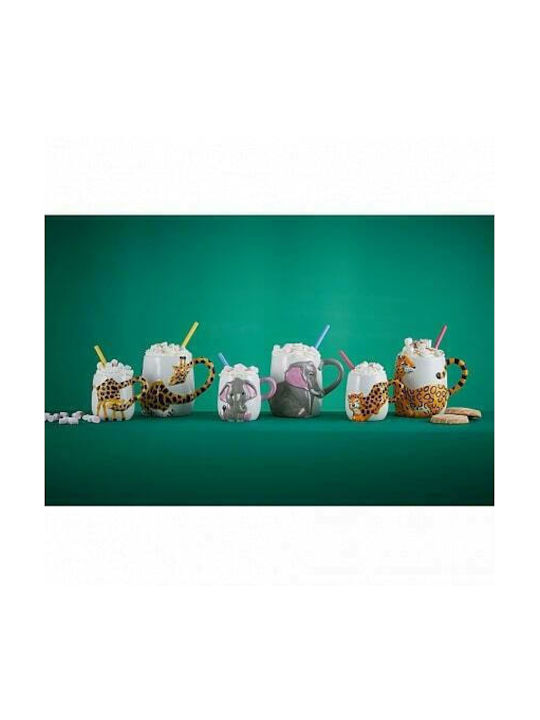 Price & Kensington Girrafe Mug Ceramic White 405ml 2pcs