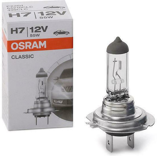 Osram Lamps Car Original 3200 H7 Halogen 3300K Warm White 12V 55W 1pcs /OA