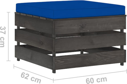 vidaXL Garten- und Outdoor-Möbelsets für kleinen Balkon 2 Stück Grau mit Kissen