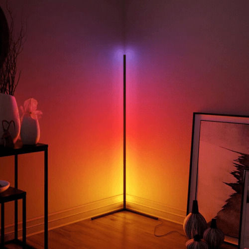 Elvhx LED Подова Лампа В140xД40см. с RGB Светлина Черен