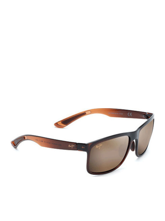 Maui Jim Huelo Ανδρικά Γυαλιά Ηλίου με Καφέ Κοκκάλινο Σκελετό και Καφέ Polarized Φακό H449-01