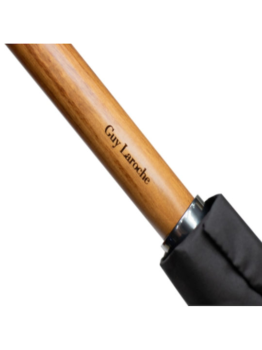 Guy Laroche Automatic Umbrella with Walking Stick Black