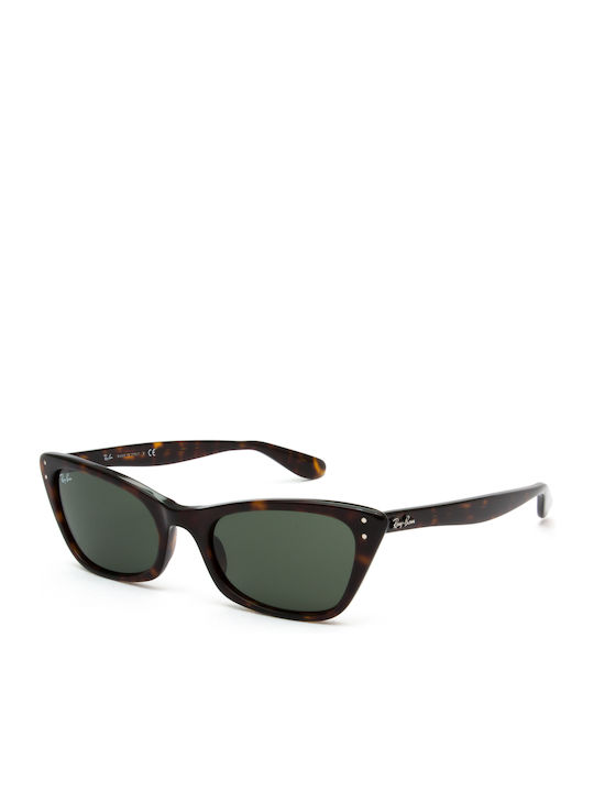 Ray Ban Lady Burbank Women's Sunglasses with Brown Tartaruga Plastic Frame and Green Lens RB2299 902/31