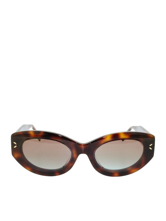 Alexander McQueen Γυαλιά Ηλίου Καφέ με Κοκκάλινο Σκελετό Alexander McQueen Γυαλιά Ηλίου Καφέ με Κοκκάλινο Σκελετό