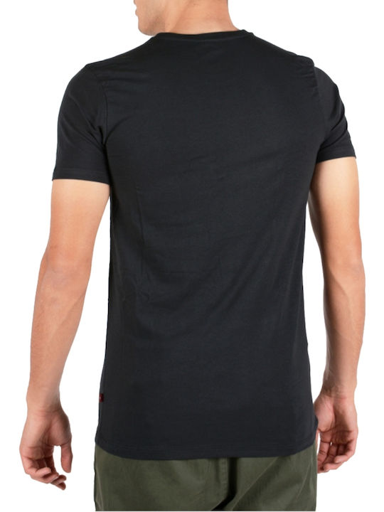 Levi's Solid Crew Herren T-Shirt Kurzarm Schwarz