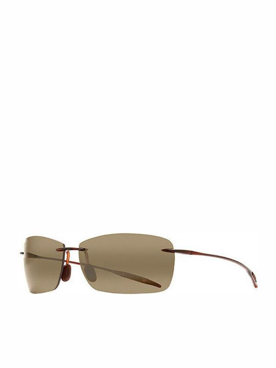 Maui Jim Lighthouse Men's Sunglasses with Brown Metal Frame and Brown Polarized Lens 423-26