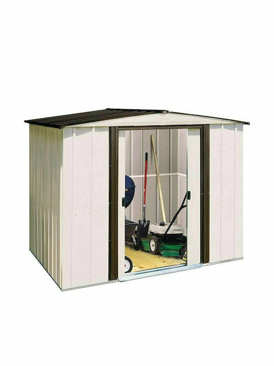 Depozit Metalic De Grădină Galvanizat Newport Coffee L2,534xLățime1,81xÎnălțime1,9m