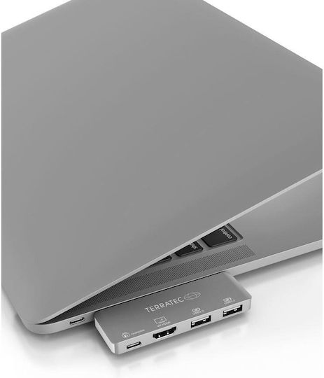 TerraTec Connect C4 USB-C Docking Station mit HDMI 4K PD Silber