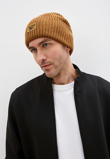 Classics Foundation Ribbed Beanie Cap Sepia