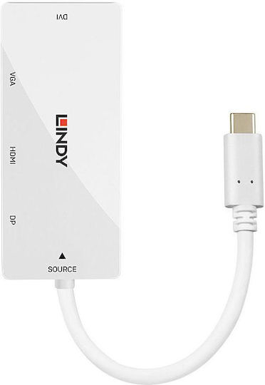Lindy USB-C Docking Station mit 4K Weiß (43279)
