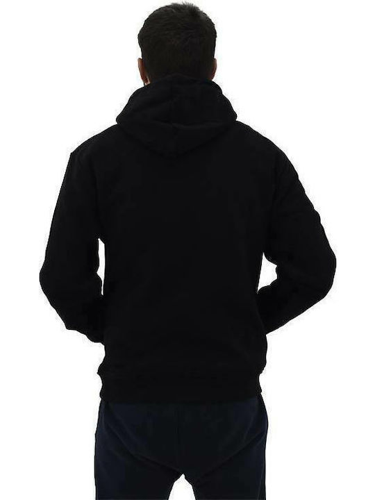 Herren Sweatshirt mit Kapuze und Taschen Schwarz